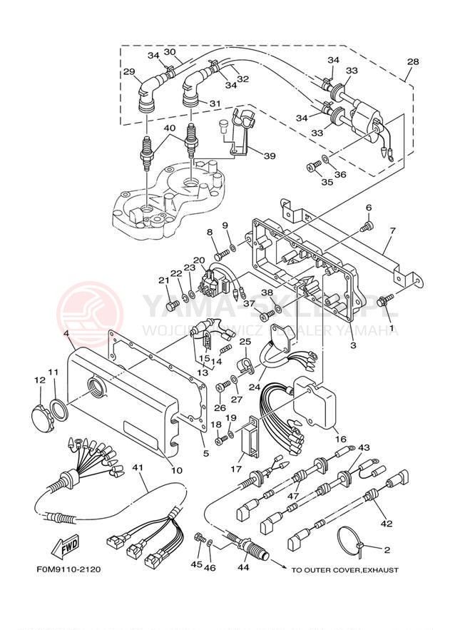 Schemat "układ elektryczny" do Yamaha XL700 XL700C