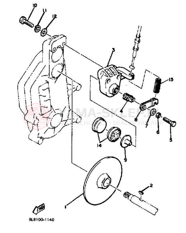 Schemat "hamulec" do Yamaha SS440G