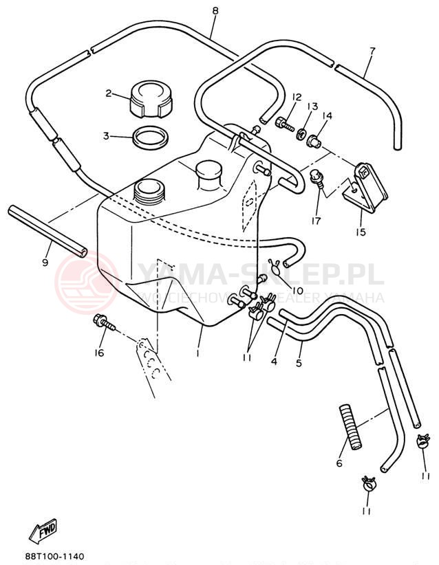 Schemat "Miska olejowa" do Yamaha VENTURE TR VT480TRW