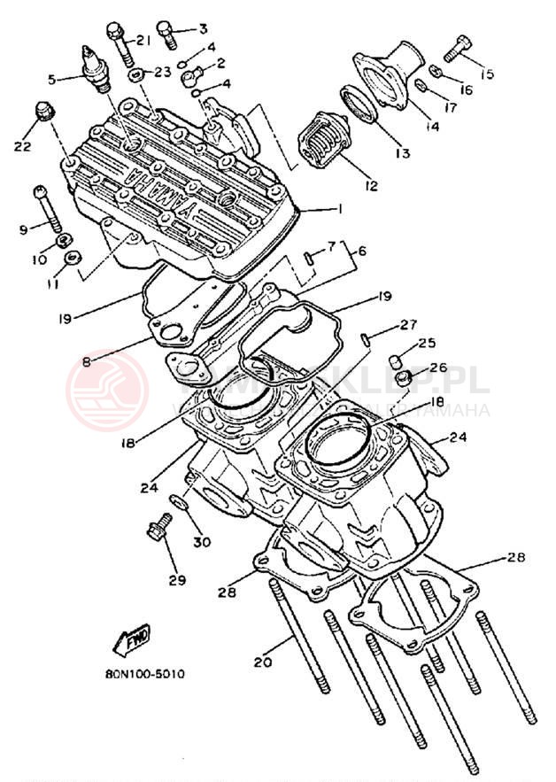Schemat "głowica" do Yamaha V-MAX VMX540K