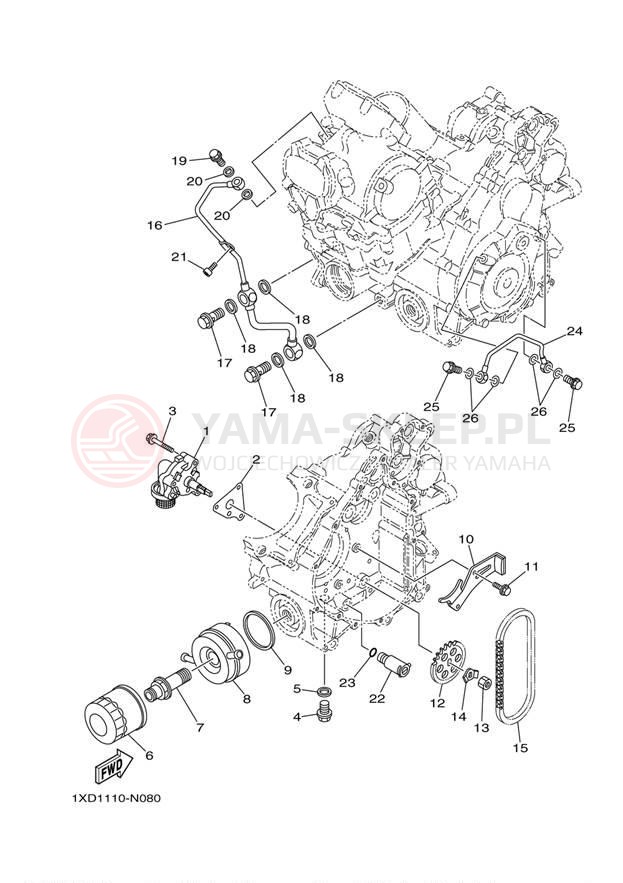 Schemat "Pompa olejowa" do Yamaha VIKING 700 YXM700DEL