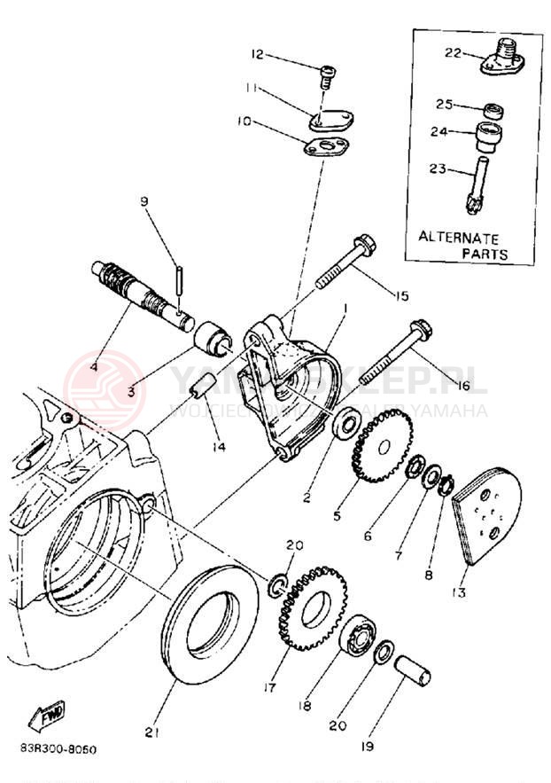 Schemat "PUMP DRIVE - GEAR" do Yamaha VK540 VK540EP