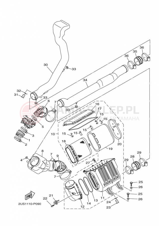 Schemat "Wtrysk paliwa" do Yamaha VIKING VI EPS SE YXC700PSFS