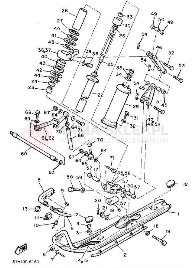 Schemat "płozy" do Yamaha PHAZER PZ480L