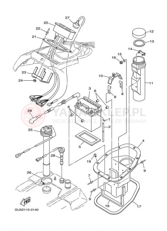 Schemat "układ elektryczny" do Yamaha SUV1200 SV1200B