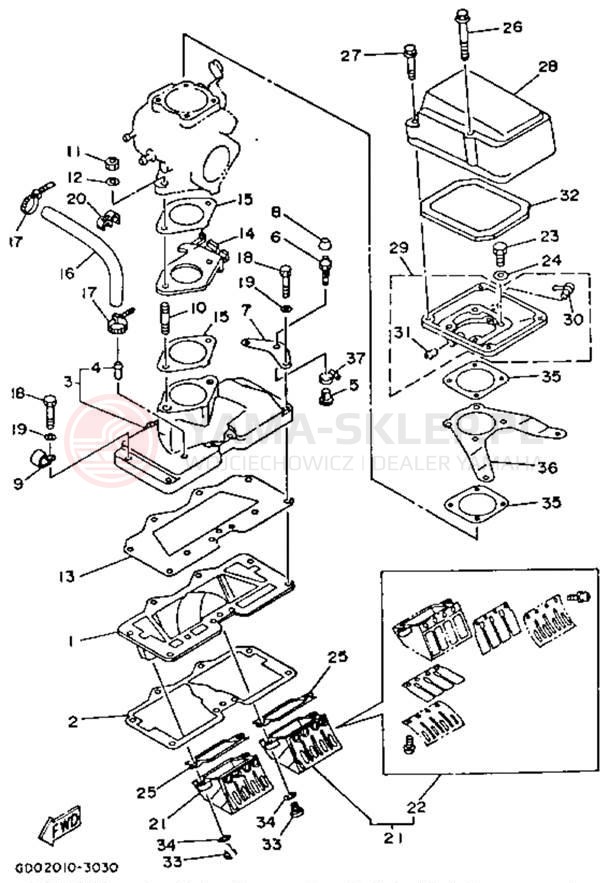 Schemat "Filtr powietrza" do Yamaha WAVE RUNNER PRO VXR WRB700R