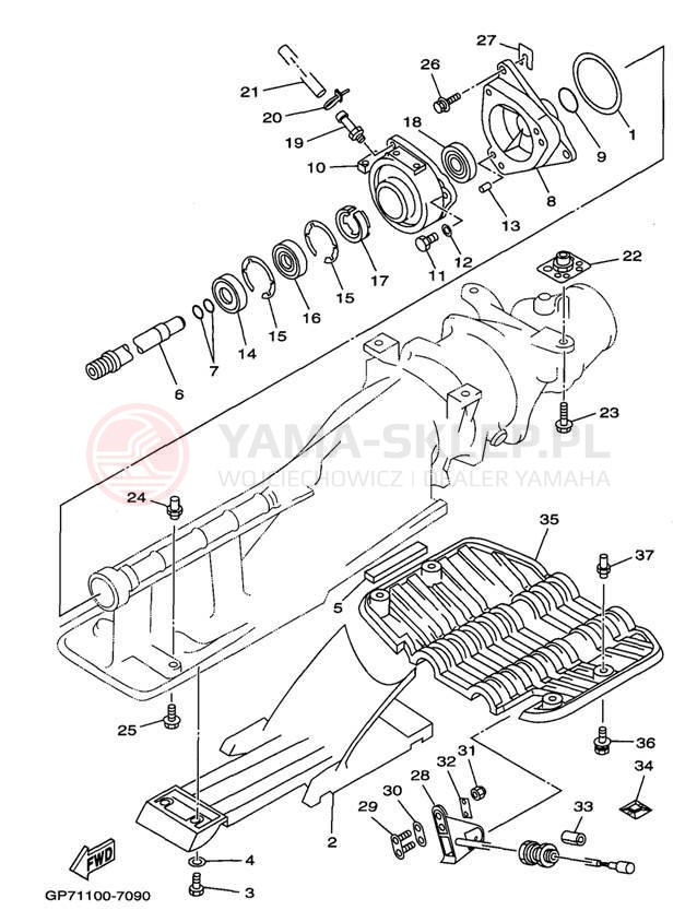 Schemat "JET UNIT" do Yamaha WAVE RUNNER GP760 GP760V