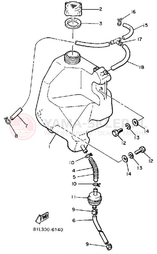 Schemat "Miska olejowa" do Yamaha EXCEL III EC340L
