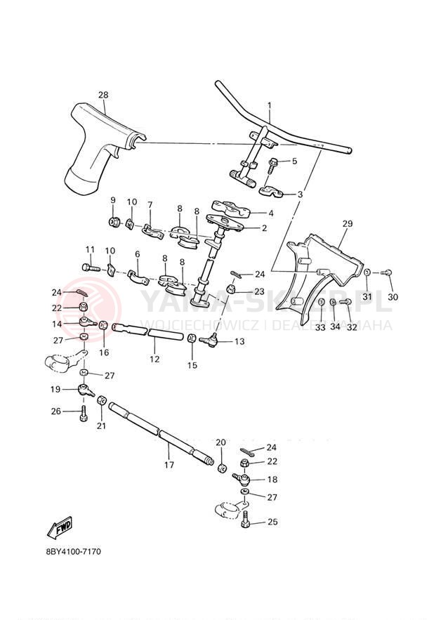Schemat "Półki zawieszenia" do Yamaha ET410TRF