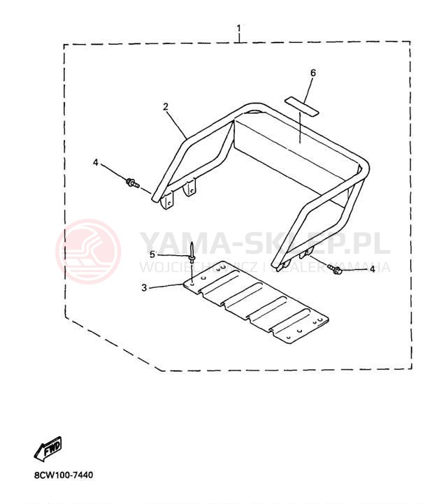 Schemat "Tylny zderzak" do Yamaha VENTURE 600 VT600A/VT500A