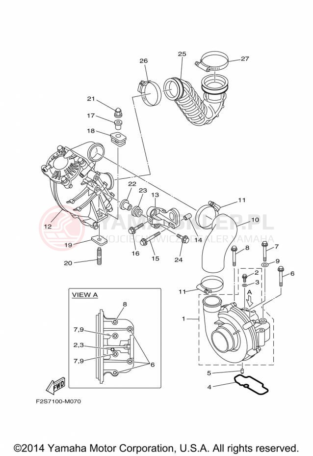 Schemat "Wtrysk paliwa" do Yamaha WAVE RUNNER FX SHO FA1800P