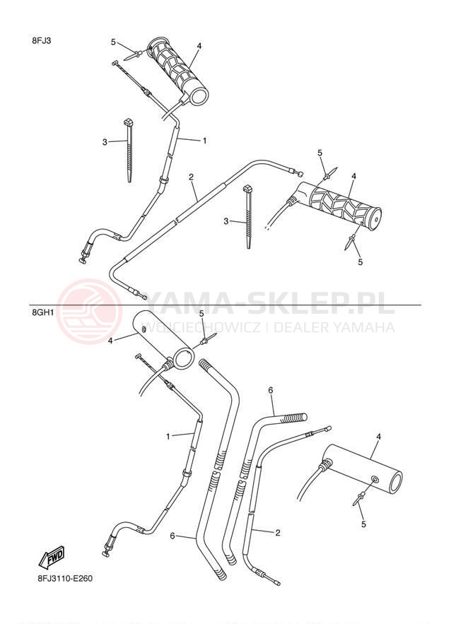 Schemat "Układ chlodzenia" do Yamaha VECTOR ER RS90RL/RS90NRL