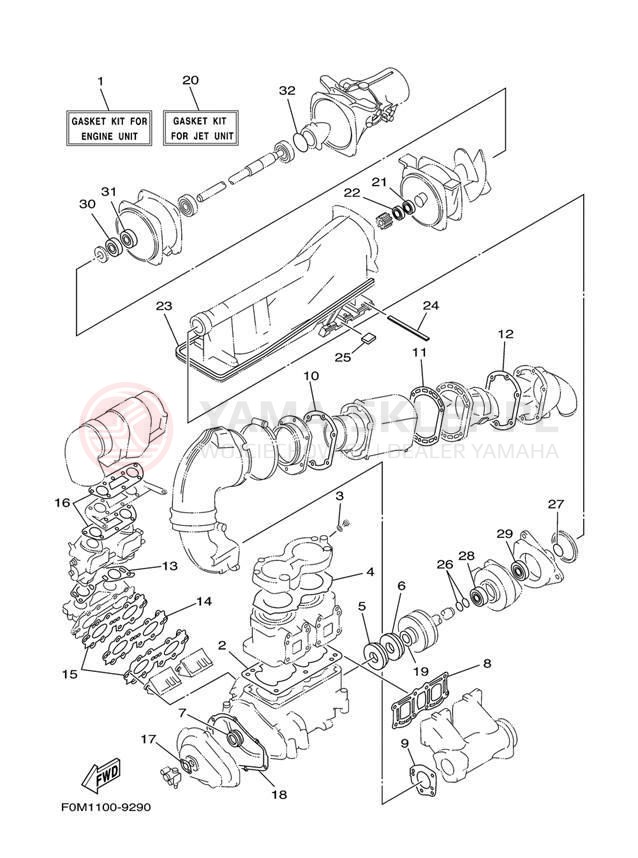 Schemat "Zestaw naprawczy" do Yamaha XL700 XL700Y