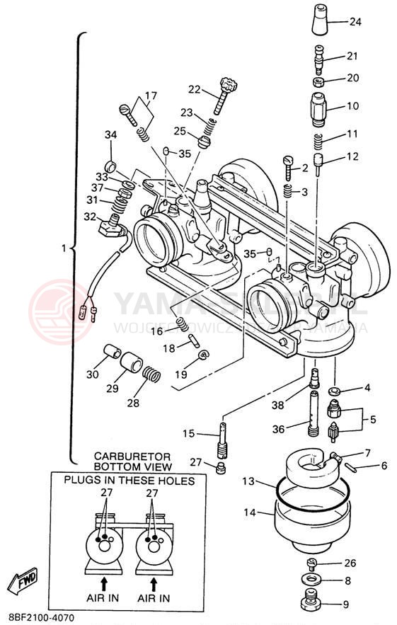 Schemat "Gaźnik" do Yamaha PHAZER II PZ480W