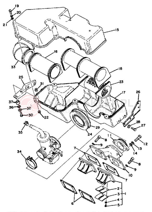 Schemat "Wtrysk paliwa" do Yamaha EX340A/EX440A