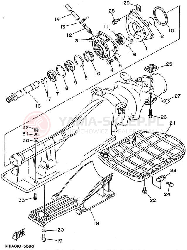 Schemat "JET UNIT" do Yamaha WAVE RAIDER RA700T