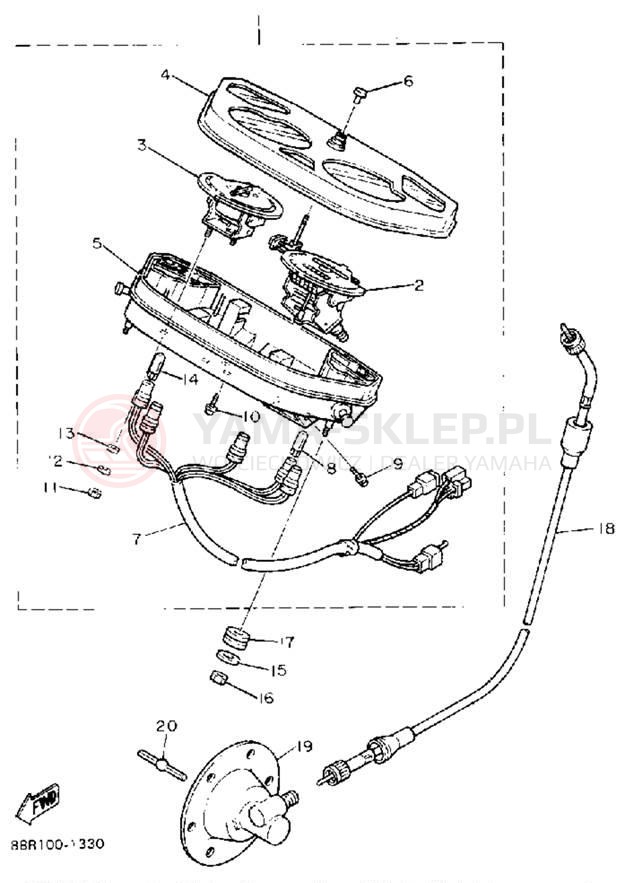 Schemat "licznik" do Yamaha EXCITER II ST EX570STT