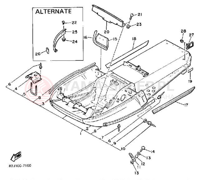Schemat "rama" do Yamaha EXCEL III EC340M