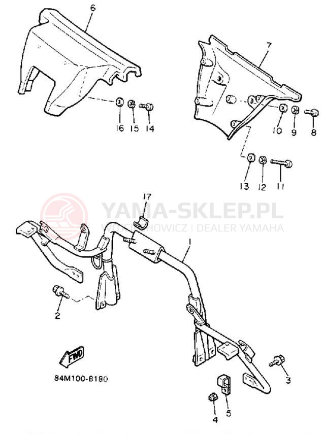 Schemat "STEERING GATE" do Yamaha EXCITER EX570M