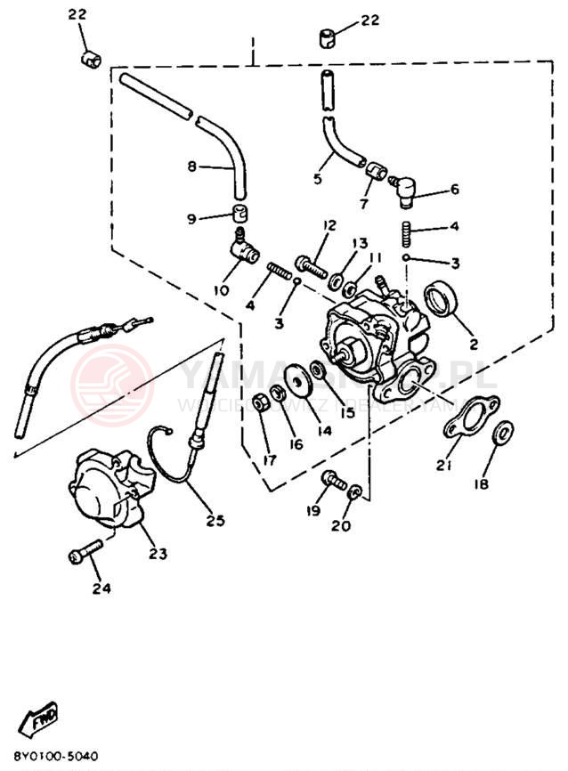 Schemat "Pompa olejowa" do Yamaha XLV XL540N