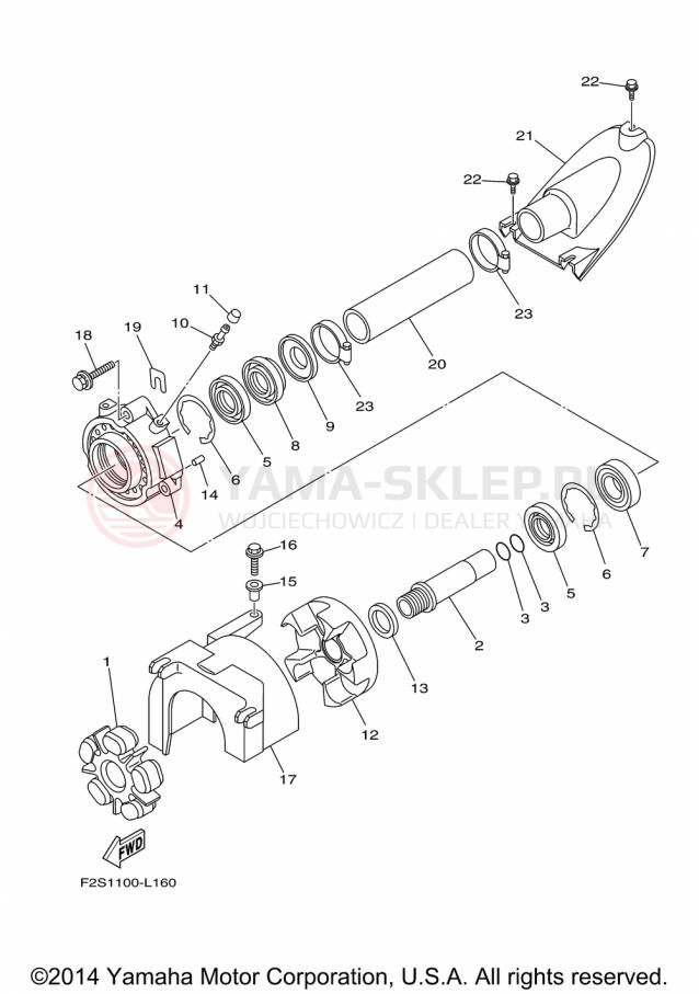 Schemat "JET UNIT" do Yamaha FX SVHO FC1800P