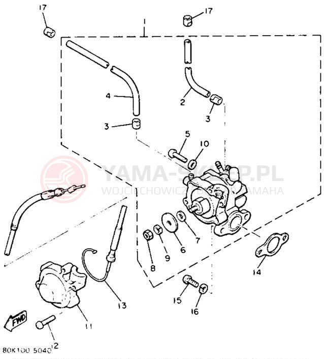 Schemat "Pompa olejowa" do Yamaha PHAZER II PZ480T