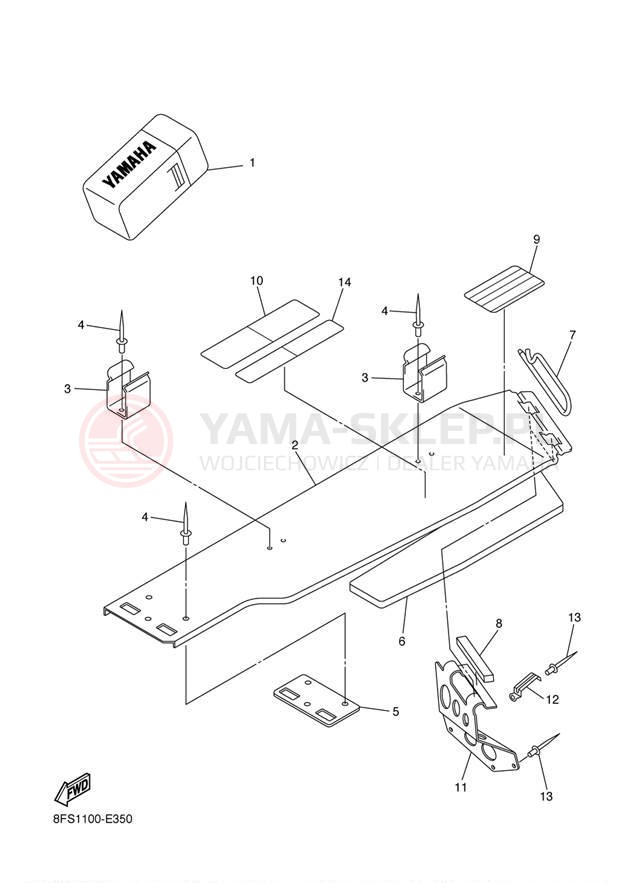 Schemat "GUARD - LUGGAGE BOX" do Yamaha APEX RTX RX10RTW