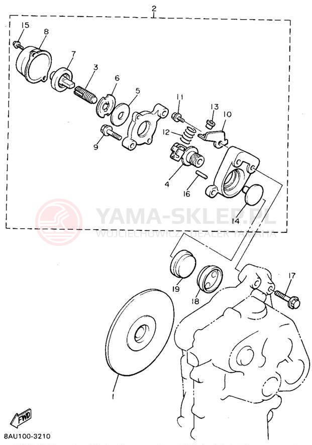 Schemat "hamulec" do Yamaha VK540 II VK540EU