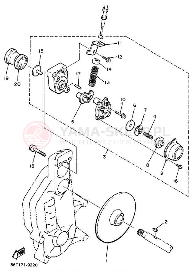 Schemat "hamulec" do Yamaha SRV SR540N