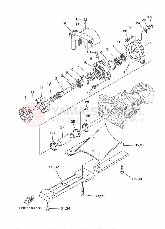 Schemat "JET UNIT" do Yamaha SX210 LAT1100CP/LAT1100DP