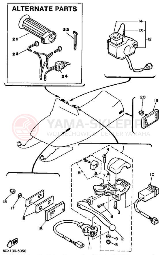 Schemat "układ elektryczny" do Yamaha ENTICER 340 ET340K