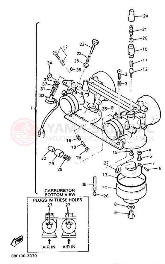 Schemat "Gaźnik" do Yamaha PHAZER II PZ480U