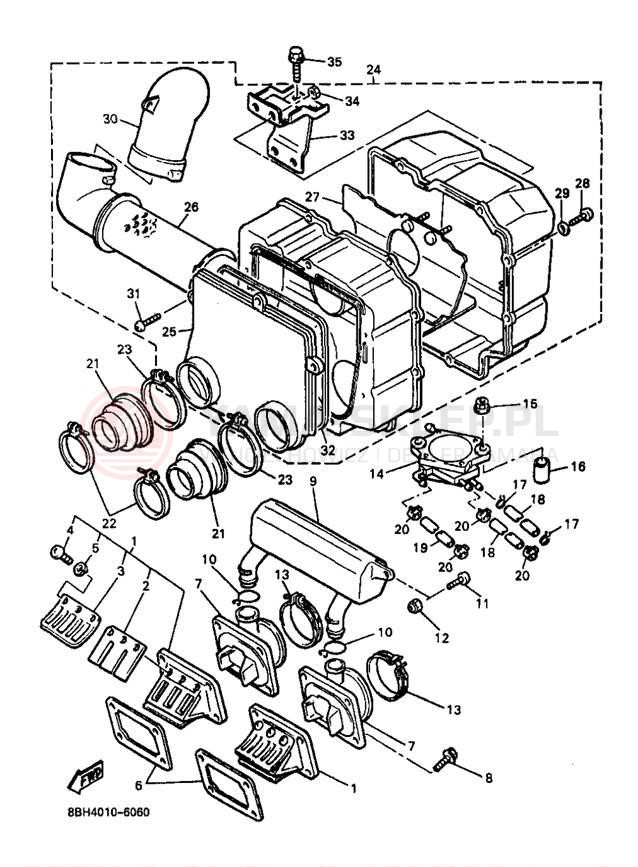 Schemat "Wtrysk paliwa" do Yamaha PHAZER SS PZ480B
