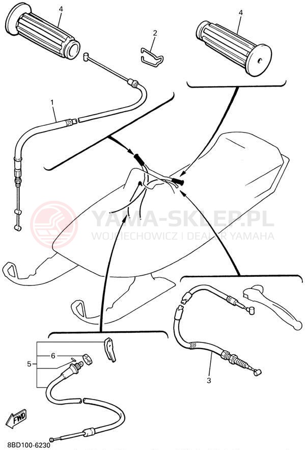 Schemat "Układ chlodzenia" do Yamaha BRAVO LT BR250TD