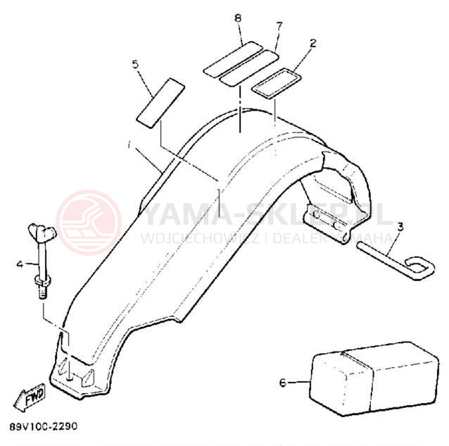 Schemat "GUARD - LUGGAGE BOX" do Yamaha VENTURE GT VT480GTS