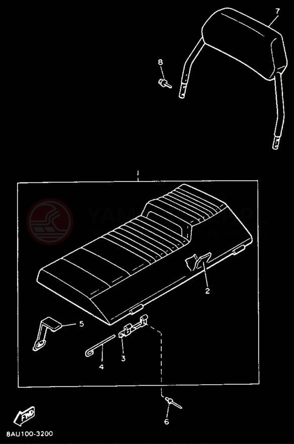 Schemat "siedzenie" do Yamaha VK540 II VK540ET