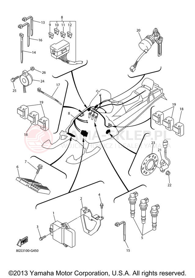 Schemat "układ elektryczny" do Yamaha RS VIKING PROFESSIONAL VK10XR