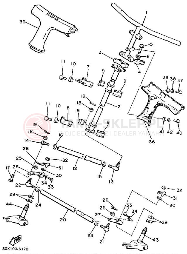 Schemat "Półki zawieszenia" do Yamaha ENTICER 340 ET340K