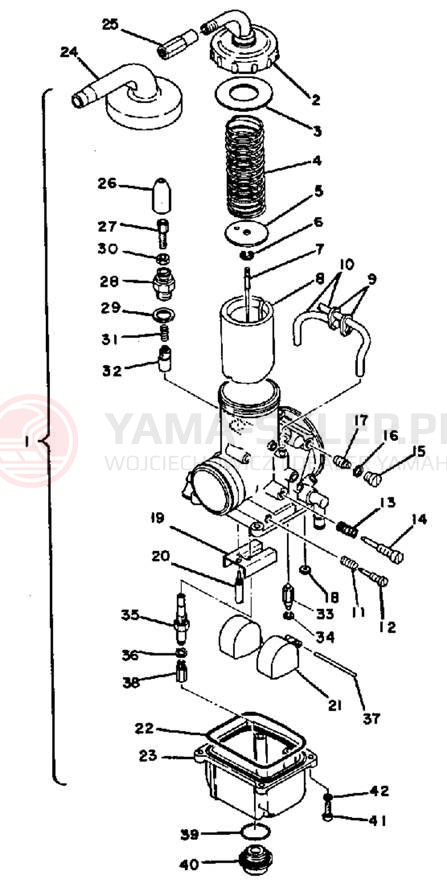 Schemat "Gaźnik" do Yamaha EX340A/EX440A