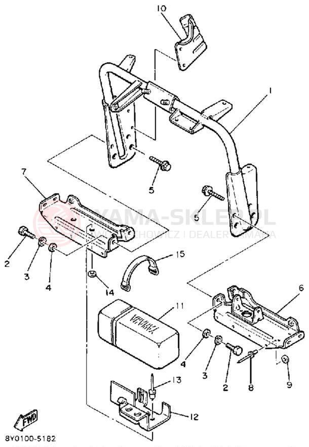 Schemat "STEERING GATE" do Yamaha SR540RSR