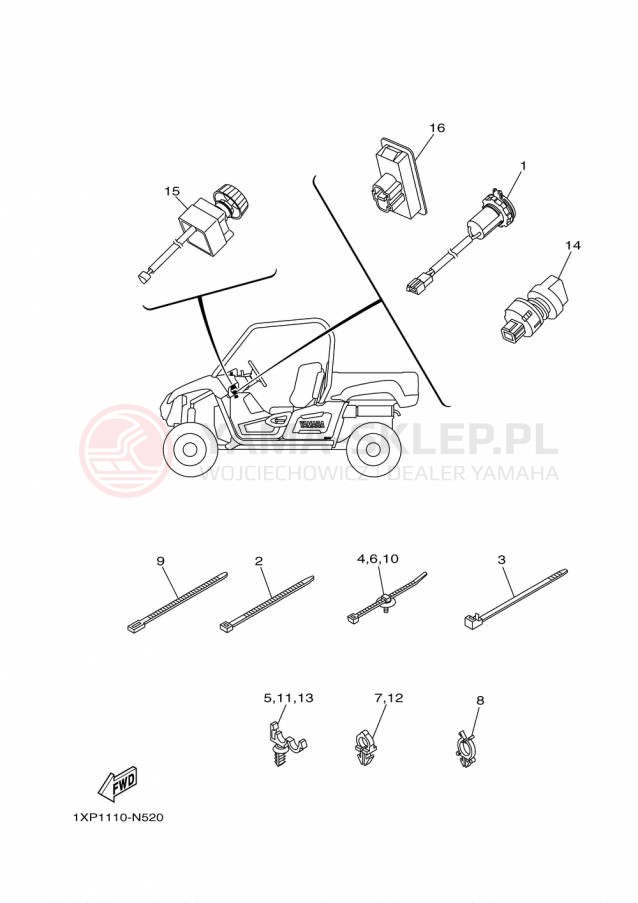 Schemat "układ elektryczny" do Yamaha VIKING EPS SE YXM700PSFS