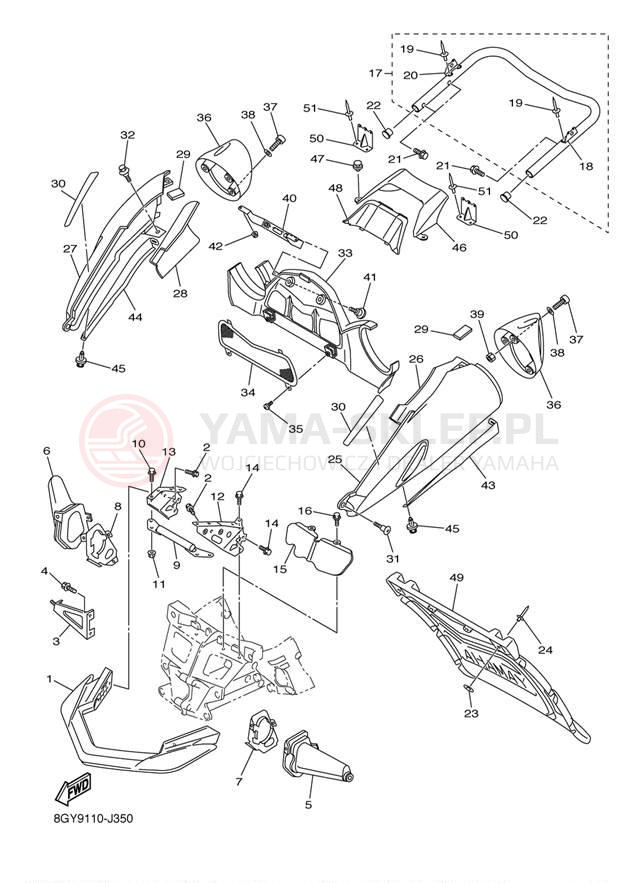 Schemat "zderzak" do Yamaha APEX MTX RX10MTZW