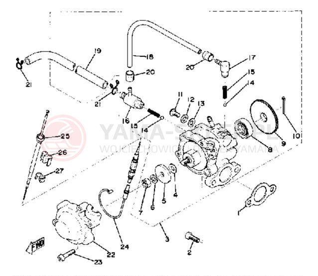 Schemat "Pompa olejowa" do Yamaha EX340/EX440