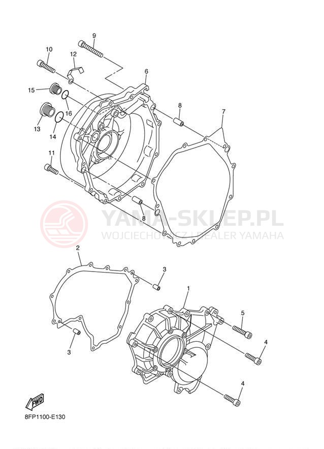 Schemat "Pokrywa silnika" do Yamaha APEX RTX RX10RTL