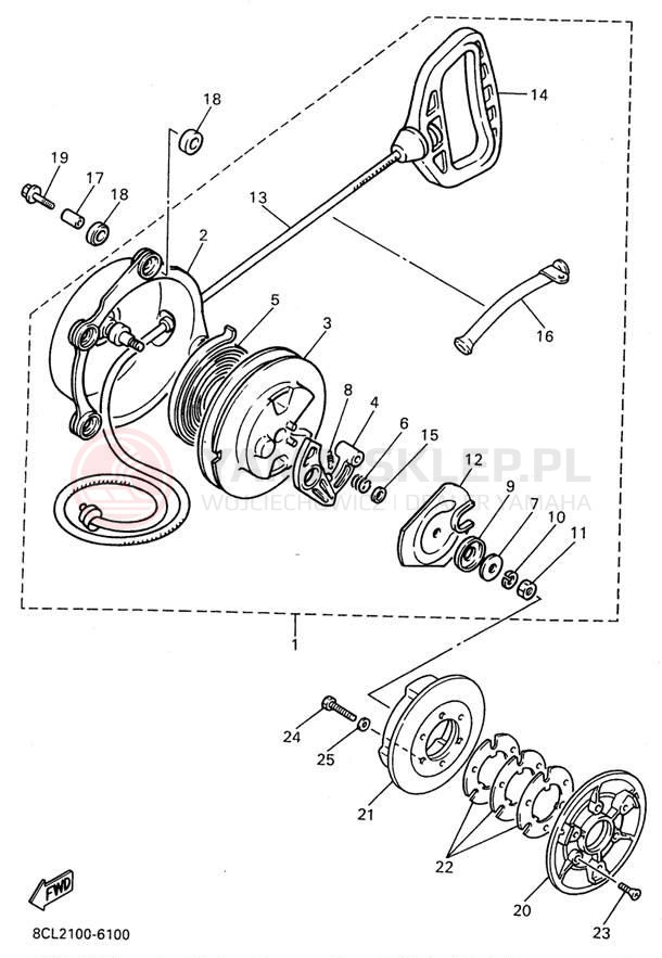Schemat "rozrusznik" do Yamaha VMAX 600 DX VX600DXW