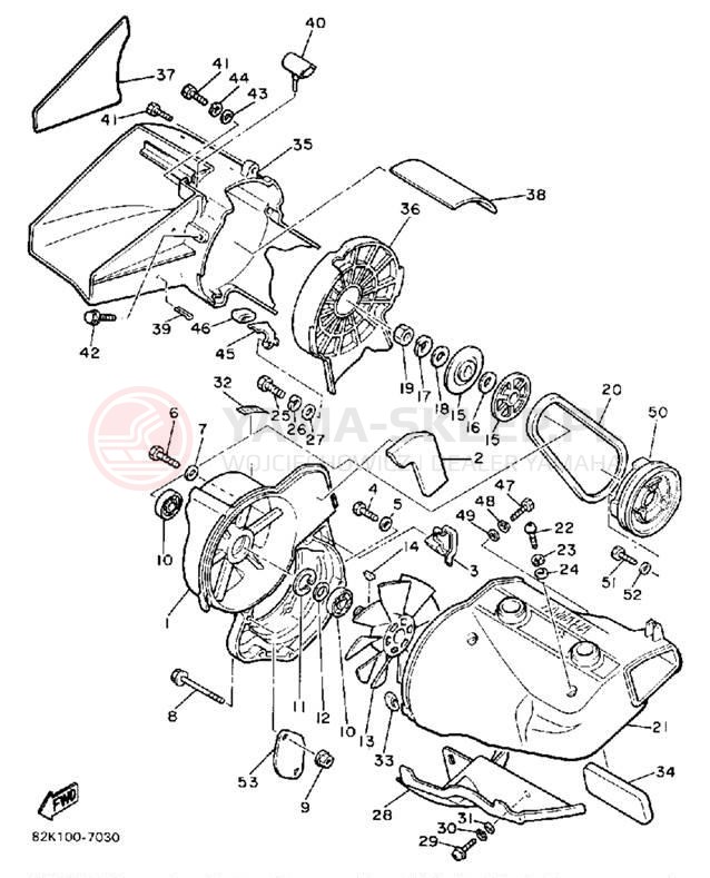 Schemat "Obudowa wentylatora" do Yamaha PHAZER II PZ480P