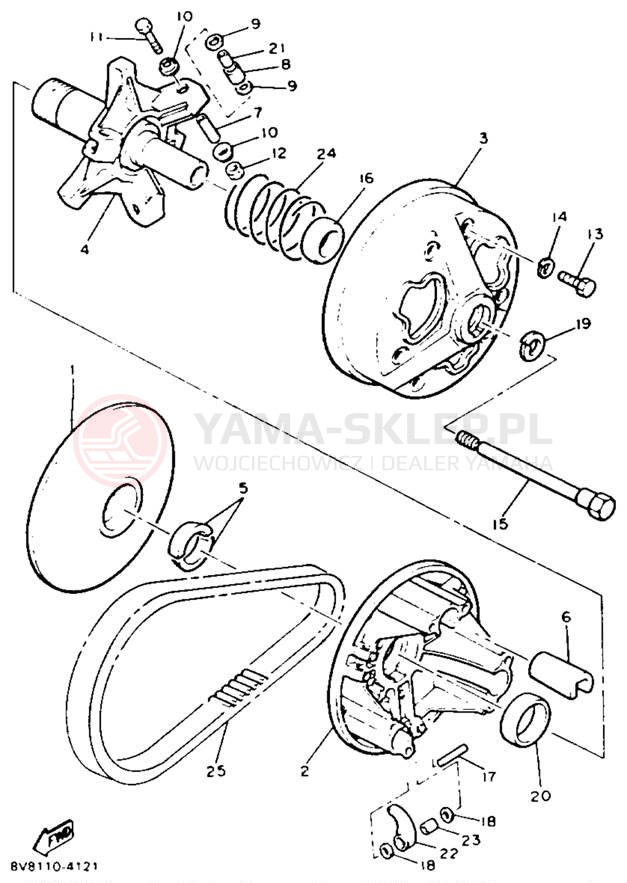 Schemat "PRIMARY SHEAVE" do Yamaha XLV XL540M