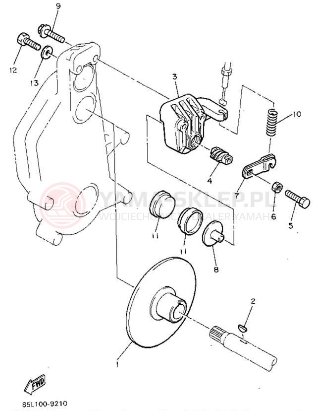 Schemat "hamulec" do Yamaha OVATION LE CS340EU