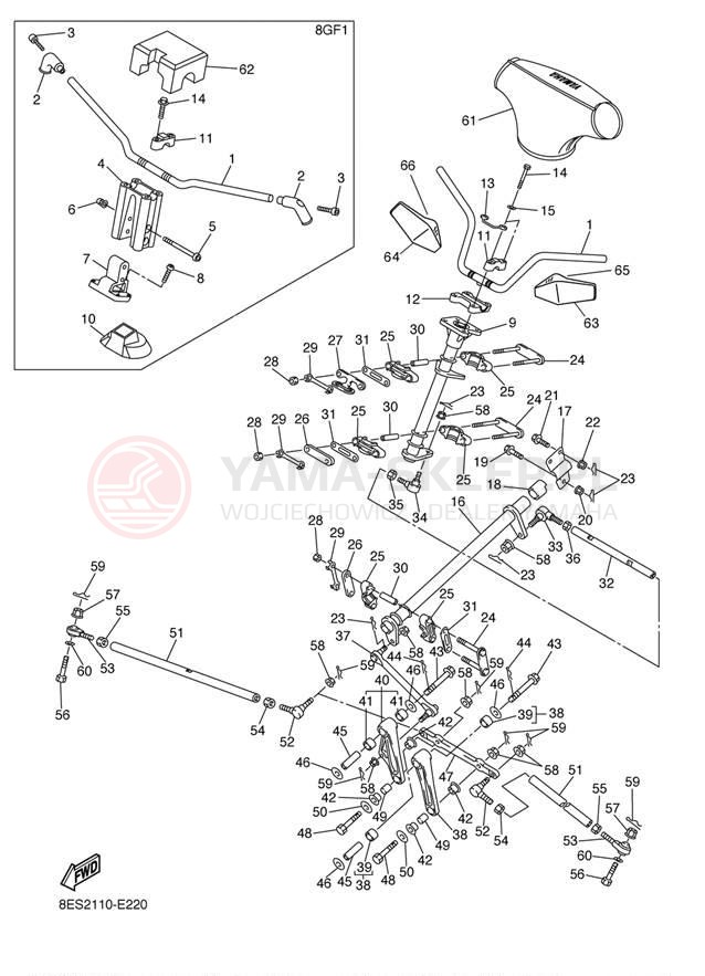 Schemat "Półki zawieszenia" do Yamaha NYTRO RS90NL/RS90L