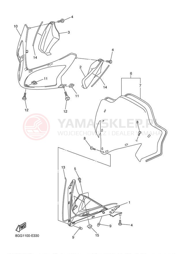 Schemat "Szyba" do Yamaha VECTOR MOUNTAIN RS90ML/RS90MSL